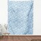 Ambesonne Snowflake Fabric by the Yard, Winter Holiday Illustration Christmas Snowflakes on Abstract Background, Decorative Fabric for Upholstery and Home Accents, 1 Yard, Pale Blue White